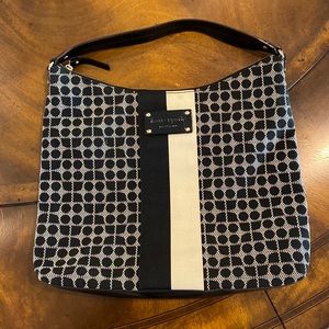 Kate Spade black/cream handbag 15”